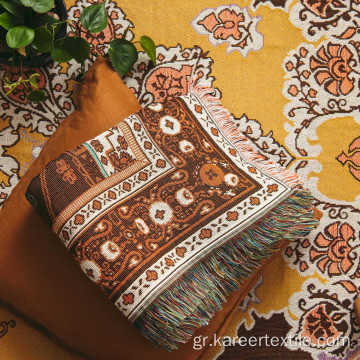 Προσαρμοσμένο υφαντό jacquard ρίψη κουβέρτα Tapestry με περιθώρια